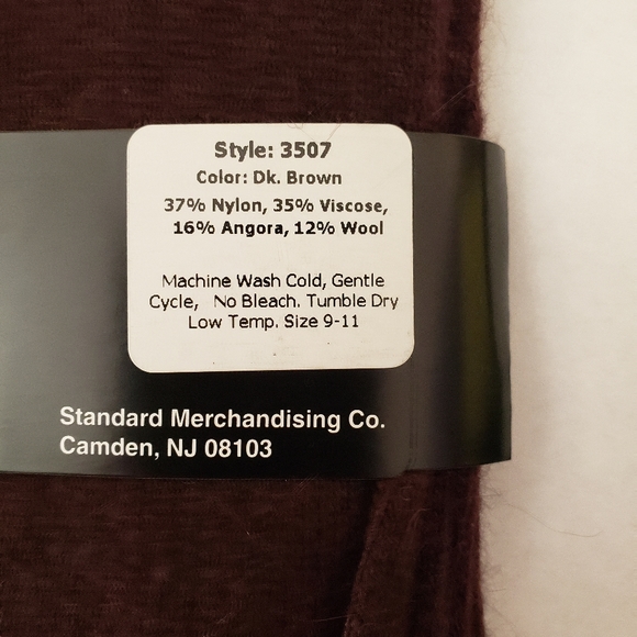 B.Ella Dark Brown Ribbed Women's Dress Socks Size 9-11 #3507 Angora Blend - Picture 2 of 3